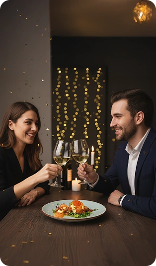 cena romántica Zaragoza